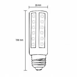 LED sijalica corn toplo bela 7W