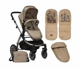 Kolica za bebe Aurora (Air Tires) Beige New York BERTONI