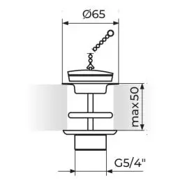 Gornji deo sifona 5/4'' Rosan S255