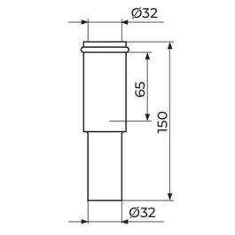 Produžetak za sifon - klizni 150mm Rosan S475