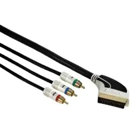 Kabl Scart-3 RCA (phono) činča (YUV) New Age 3 m pozlaćeni Hama