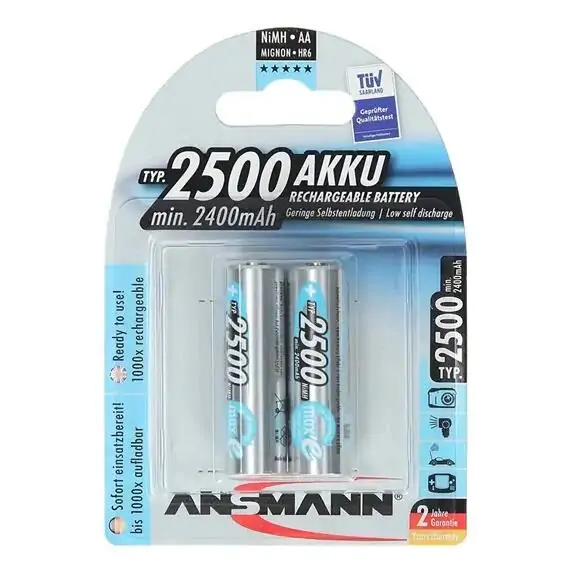 Punjiva baterija 2500 mAh AA, NiMh 2/1 maxE ANSMANN