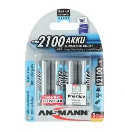 Punjive baterije 2100 mAh AA, NiMh, HR06 maxE 4/1 ANSMANN