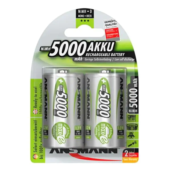 Punjive baterije 5000 mAh, NiMh, 1.2V, HR20 2/1  ANSMANN