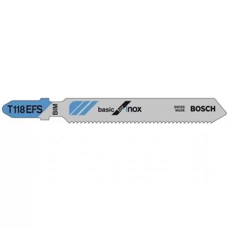 Listovi ubodne testere za inox / nerđajući čelik T 118 EFS (5.kom) BOSCH