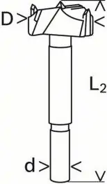 Burgija za šarke HM 38mm BOSCH