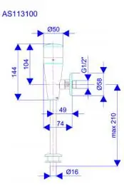 Senzorska slavina - FREE za pisoar 9V STERN AS113100
