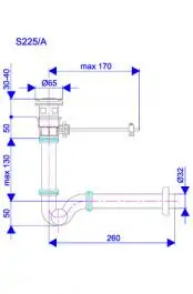 Sifon za bide sa automatskim g.delom - 5/4'' Rosan S225/A