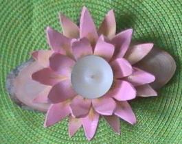 Svećnjak Lotos roze