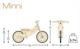 Bicikl drveni ekoliški Bika  minni 