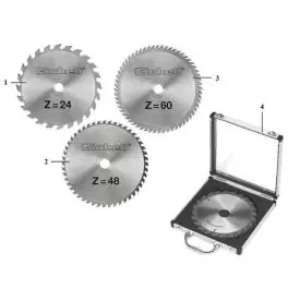 Set od 3 lista cirkulara za drvo 210mm Einhell