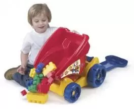 Vagon sa ručicom i kockicama Mega Bloks