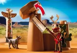 Indijansko selo sa totemom Western PM-5247 PLAYMOBIL