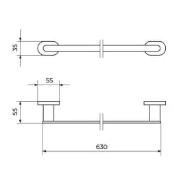 Držač PEŠKIRA 60cm Mistique JM901 ROSAN