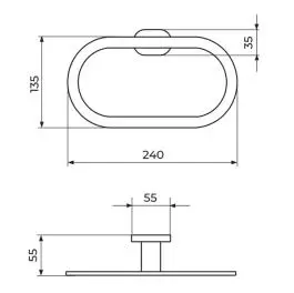 Držač PEŠKIRA - PRSTEN Mistique JM903 ROSAN