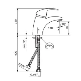 Jednoručna slavina - baterija za lavabo Nexus JN30101 ROSAN