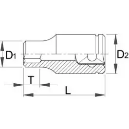 Ključ nasadni dvanaestougli, prihvat 1/2" 190/1 12p 11mm UNIOR