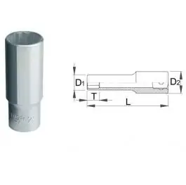 Ključevi nasadni dugi, prihvat 1/2" 190/1L12p 21mm UNIOR