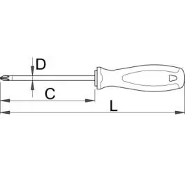 Odvijač TBI krstasti PH 615TBI PH 2 UNIOR