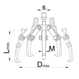 Izvlakač trokraki 682/2  300x250 UNIOR