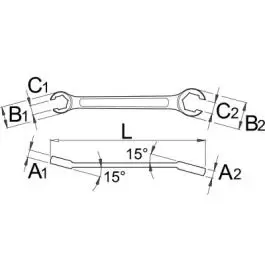 Ključ okasti otvoreni 183/2 11 x 13mm UNIOR