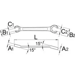 Ključ okasti otvoreni 183/2 17 x 19mm UNIOR