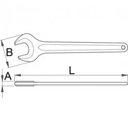 Ključ viljuškasti jednostrani 117/4 60mm UNIOR