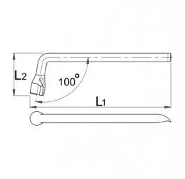 Ključ za točak, savijeni 210/2 17mm UNIOR