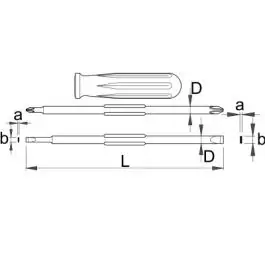 Odvijač dvostrani 636A UNIOR