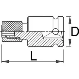 Adapter za bits nastavke prihvata 1/2", za brzosteznu glavu 190.12 UNIOR