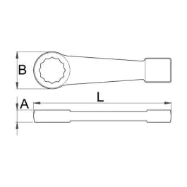 Ključ okasti udarni 184/7 24mm UNIOR