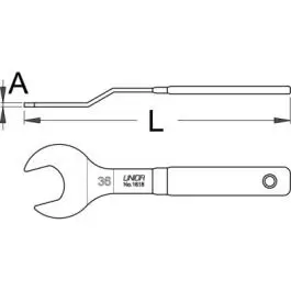 Ključ viljuškasti jednostrani savijeni 1618/2DP UNIOR