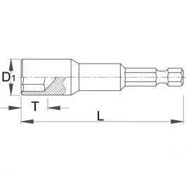 Nastavak-bits sa nasadnim ključem  188.10A 10mm UNIOR