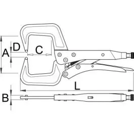 Klešta grip zavarivačka 432/3C 280mm UNIOR