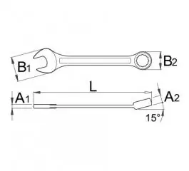 Ključ viljuškasto-okasti kratki 125/1 13mm UNIOR