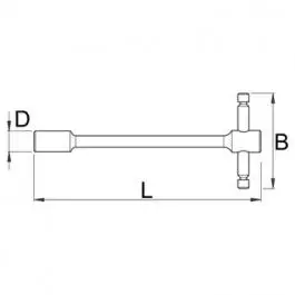 Ključ nasadni sa T-ručicom 196/2 13mm UNIOR