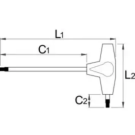 Ključ imbus sa T-ručicom, dvostrani 193HX 3.5 UNIOR