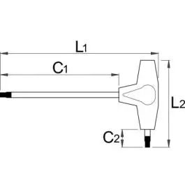 Ključ imbus sa T-ručicom, dvostrani 193HX 6 UNIOR