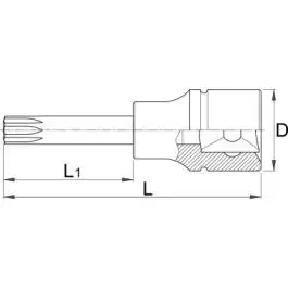 Ključ nasadni sa ZX profilom, prihvat 3/4" 197/2AZX M14 UNIOR