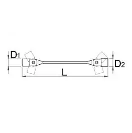 Ključ nasadni, dvostrani, zglobni sa unutrašnjim TX profilom 202/1TX E20 x E24 UNIOR