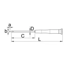 Odvijač pljosnati za elektroniku 605E 0,25 x 1,2 UNIOR