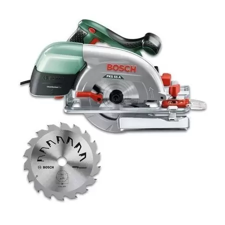 Ručni cirkular za drvo PKS 55 A + list testere (18 zuba)  BOSCH
