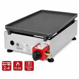 Stoni plinski roštilj inox 26 x 40, gusana glatka ploča MINI 26 gusana glatka ploča