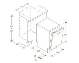 Ugradna mašina za pranje sudova CDI 9P 45/E CANDY