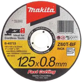 Rezna ploča za INOX 125mmx0,8x22 MAKITA