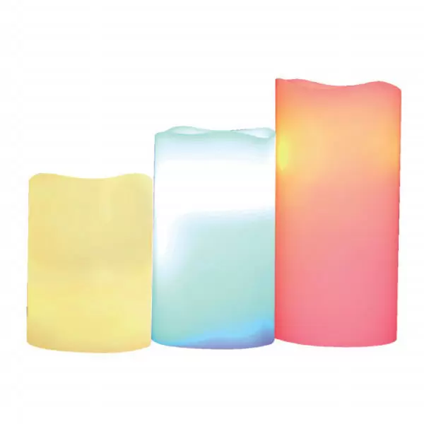 Ukrasne voštane sveće sa LED diodama (3kom) CDR3/M