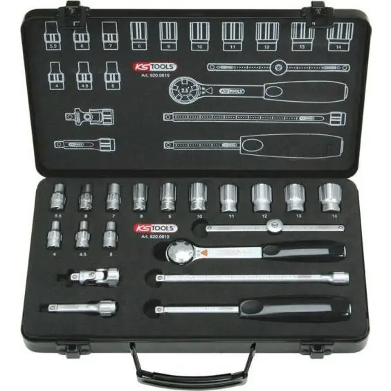 Set nasadnih turbo ključeva Torx 1/4