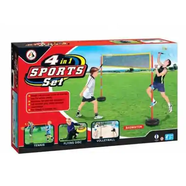 Sportski set 4u1 - odbojka, tenis, badminton, frizbi