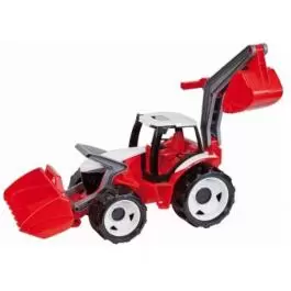 Traktor sa rovokopačem crveno-beli LENA TOYS.