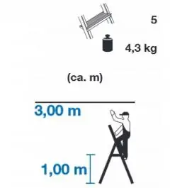 Merdevine kućne aluminijumske 5 stepenika Corda Krause 150kg